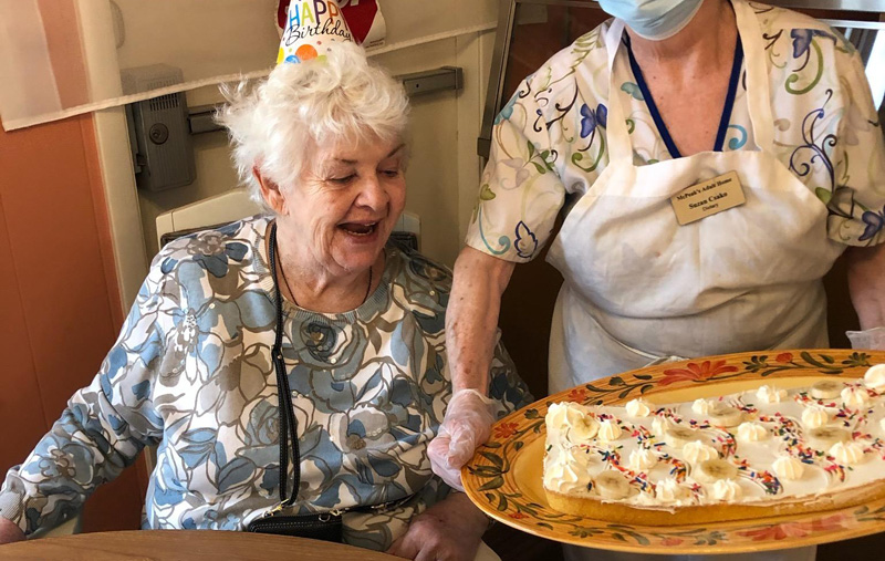 Residents enjoy celebrating their birthdays.